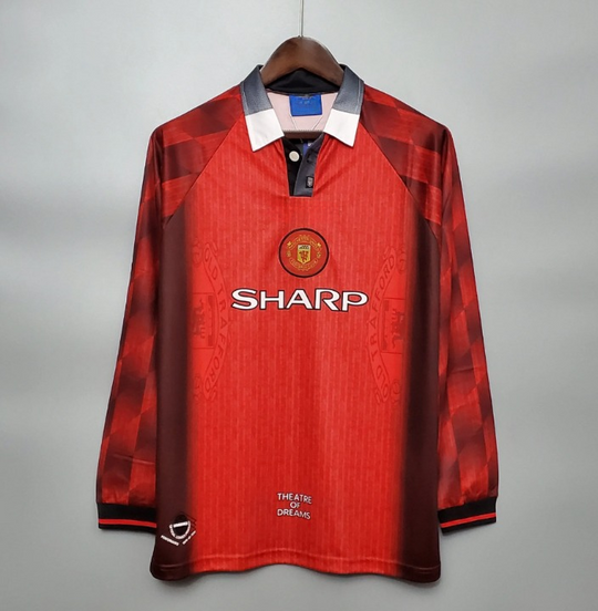 MANCHESTER UNITED 1996 - 1997 HJEMME TRØJE LANGE ÆRMER