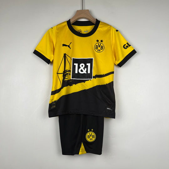 BORUSSIA DORTMUND 2023 - 2024 HJEMME TRØJE FOR BØRN